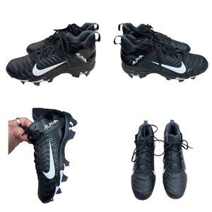 Nike Alpha Menace Fast Flex Football Cleats Mens Sz 8.5 Black White AQ-7653-001